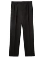 Lemaire - Pleated Twill Trousers - Mens - Black