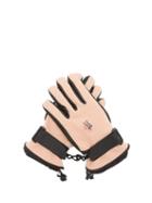 Matchesfashion.com Moncler Grenoble - Logo Patch Twill And Leather Ski Gloves - Womens - Light Pink