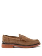Tod's - Suede Penny Loafers - Mens - Tan