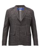 Junya Watanabe - Topstitched Wool-blend Twill Blazer - Mens - Black