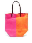 Lastframe - Bi-colour Knitted Tote Bag - Womens - Pink Multi