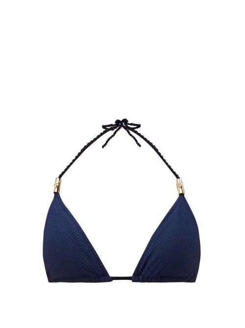 Matchesfashion.com Heidi Klein - Rope Triangle Bikini Top - Womens - Navy