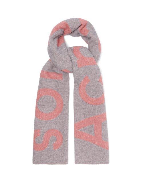 Matchesfashion.com Acne Studios - Toronto Large Bi Colour Wool Scarf - Womens - Grey