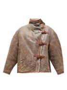 Matchesfashion.com Isabel Marant - Abalina Shearling Jacket - Womens - Brown