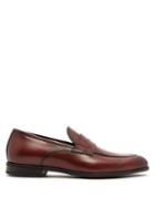 Matchesfashion.com Harrys Of London - Clive R Leather Penny Loafers - Mens - Burgundy