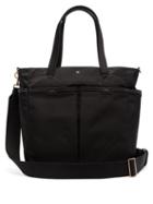Matchesfashion.com Anya Hindmarch - Leather Trim Baby Tote Bag - Womens - Black