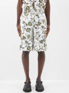 Erdem - Miles Floral-print Linen Bermuda Shorts - Mens - Green Multi