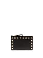 Valentino Rockstud Leather Cardholder And Coin Purse