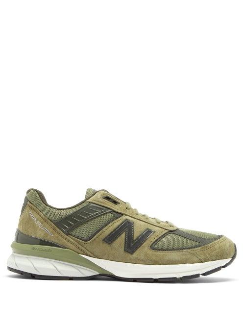 Matchesfashion.com New Balance - 990v5 Suede And Mesh Running Trainers - Mens - Khaki