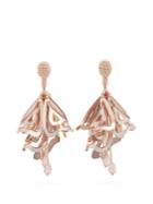 Oscar De La Renta Cayenne Large Clip-on Earrings