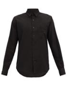 Matchesfashion.com Ami - Patch-pocket Twill Shirt - Mens - Black