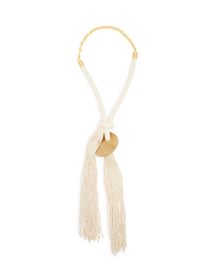 Marni Rope And Gold Disc Necklace