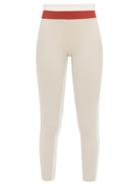 Matchesfashion.com Vaara - Freya Tuxedo Cropped Performance Leggings - Womens - Cream Multi