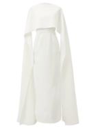 Roksanda - Elina Crepe Cape Gown - Womens - Ivory