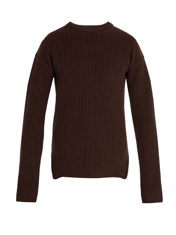 Rick Owens Fisherman Ribbed Wool Sweater