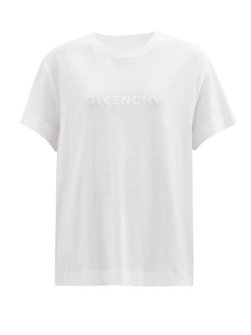 Givenchy - Logo-jacquard Cotton-terry T-shirt - Womens - White