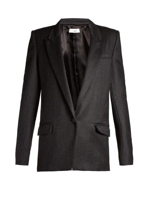 Matchesfashion.com Isabel Marant Toile - Igora Prince Of Wales Checked Blazer - Womens - Dark Grey