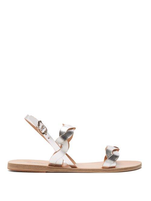 Matchesfashion.com Ancient Greek Sandals - Plexi Leather Sandals - Womens - Silver