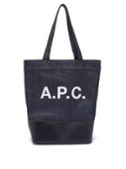 Matchesfashion.com A.p.c. - Axel Japanese Denim Tote Bag - Womens - Dark Blue