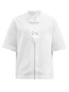Mens Rtw Givenchy - Short-sleeved Zipped Cotton-poplin Shirt - Mens - White