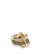 Matchesfashion.com Spinelli Kilcollin - Vega Ccw 18kt Gold, Sterling Silver & Diamond Ring - Womens - Gold