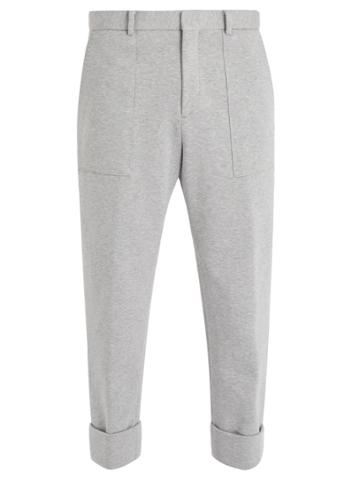 Wooyoungmi Tailored Cotton-jersey Cropped Trousers