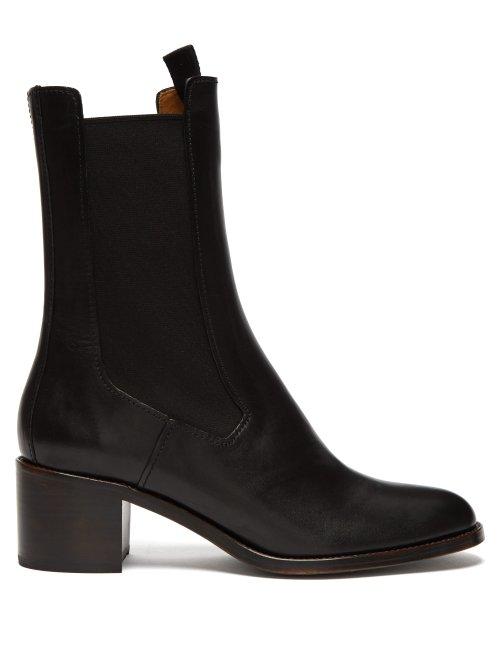 Matchesfashion.com A.p.c. - Nicole Leather Chelsea Boots - Womens - Black