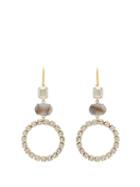 Matchesfashion.com Isabel Marant - Strass Embellished Hoop Drop Earrings - Womens - White