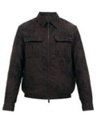 Matchesfashion.com Fendi - Ff-jacquard Organza Jacket - Mens - Black