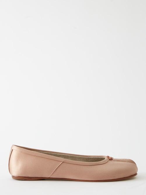 Maison Margiela - Tabi Split-toe Satin Ballet Flats - Womens - Pink