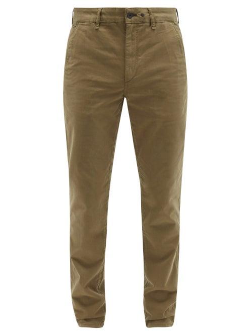 Matchesfashion.com Rag & Bone - Fit 2 Logo-embroidered Cotton-blend Chino Trousers - Mens - Khaki