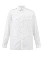 Burberry - Topstitched Cotton-poplin Shirt - Mens - White
