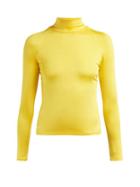 Matchesfashion.com Eckhaus Latta - Raglan Sleeve Slim Fit High Neck Top - Womens - Yellow