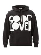 Matchesfashion.com Valentino Garavani - Good Lover-print Hooded Cotton-blend Sweatshirt - Mens - Black