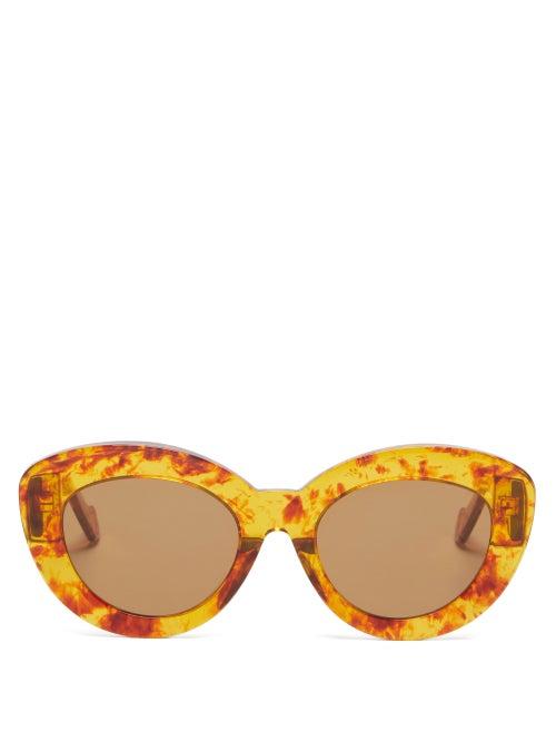 Ladies Accessories Loewe - Cat-eye Tortoiseshell-acetate Sunglasses - Womens - Tortoiseshell