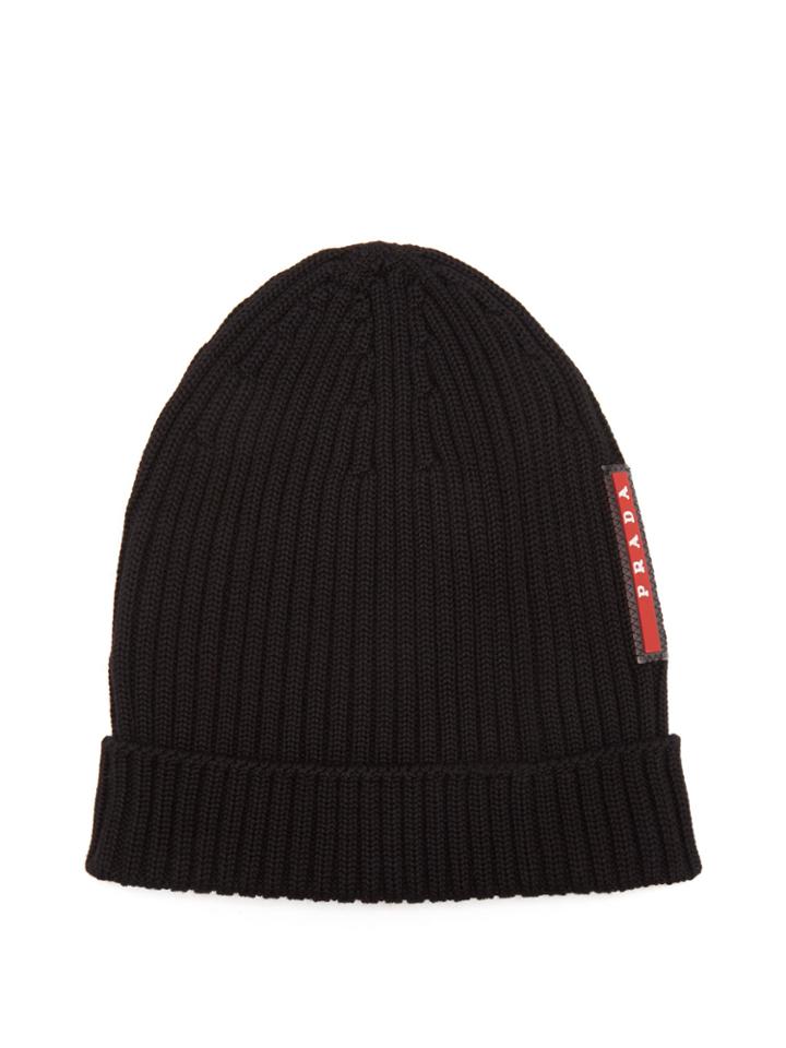 Prada Rib-knit Wool Hat