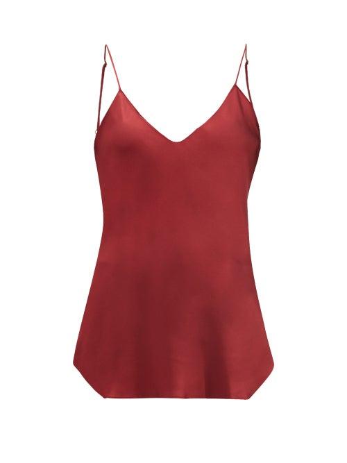Matchesfashion.com Nili Lotan - Isabella Silk Cami Top - Womens - Dark Red