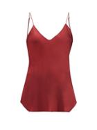 Matchesfashion.com Nili Lotan - Isabella Silk Cami Top - Womens - Dark Red