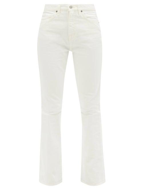 Nili Lotan - High-rise Boot-cut Jeans - Womens - Cream
