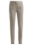Matchesfashion.com Summa - Tailored Slim Leg Wool Blend Trousers - Womens - Grey