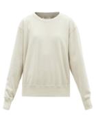 Les Tien - Brushed-back Cotton Sweatshirt - Womens - Light Green