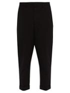 Matchesfashion.com Ami - Oversized Cotton Twill Carrot Trousers - Mens - Black