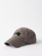 Balenciaga - Gaffer-tape Logo-embroidered Cotton Baseball Cap - Mens - Grey
