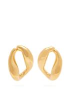 Matchesfashion.com Misho - Chunky Chain 22kt Gold Plated Hoop Earrings - Womens - Gold