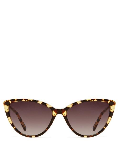 Matchesfashion.com Garrett Leight - Mildred 55 Tortoiseshell Effect Acetate Sunglasses - Womens - Tortoiseshell