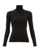 Matchesfashion.com Joostricot - Peachskin Roll-neck Cotton-blend Sweater - Womens - Black