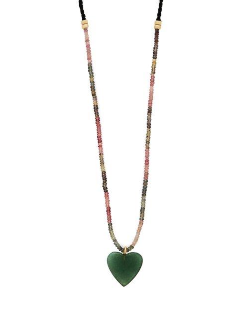Matchesfashion.com Lizzie Fortunato - Enchanted Heart Pendant Necklace - Womens - Green