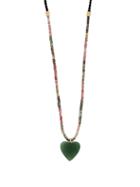 Matchesfashion.com Lizzie Fortunato - Enchanted Heart Pendant Necklace - Womens - Green