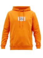 Matchesfashion.com Burberry - Logo Print Cotton Hooded Sweatshirt - Mens - Orange