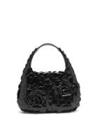 Matchesfashion.com Valentino Garavani - Atelier Petal-effect Leather Shoulder Bag - Womens - Black